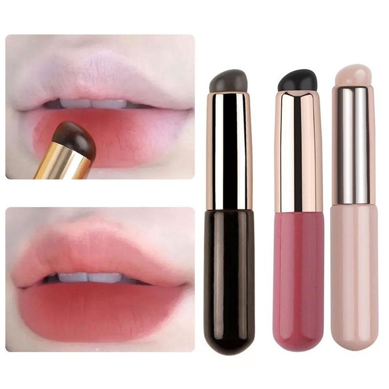 Silicone Lip Brush Round Head Lip Brushes Applicator with Cover, Fingerlike Silicone Lip Brush, Multi-purpose Makeup Brush Reusable Silicone Makeup Brush Beauty Tool for Lip Gloss (Pink) - Image 5